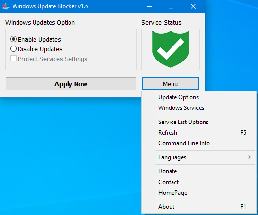 Windows Update Blocker v1.6 禁用Windows Update