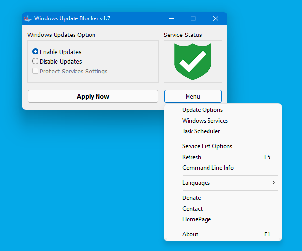 Windows Update Blocker v1.8 禁用Windows Update