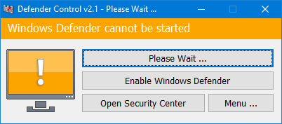 Defender Control v2.1 禁用Windows Defender